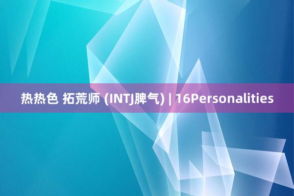 热热色 拓荒师 (INTJ脾气) | 16Personalities