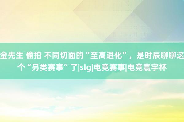 金先生 偷拍 不同切面的“至高进化”，是时辰聊聊这个“另类赛事”了|slg|电竞赛事|电竞寰宇杯